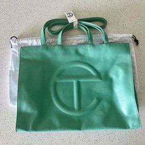 Large Sage Shopping Bag